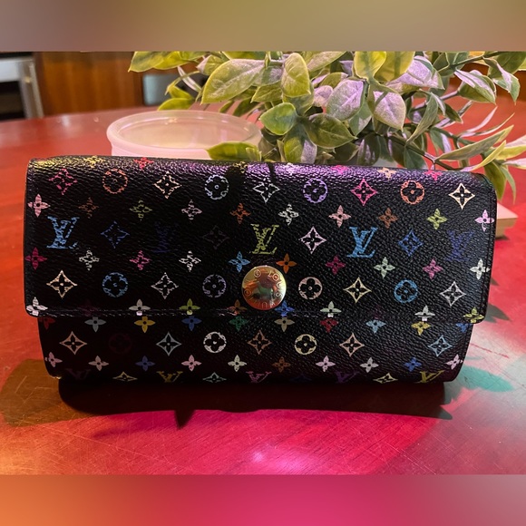 SOLD 💙💙 Authentic Limited Louis Vuitton Monogram Black Multicolor Wallet - Picture 16 of 16